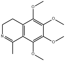 Isoquinoline, 3,4-dihydro-5,6,7,8-tetramethoxy-1-methyl- Structural