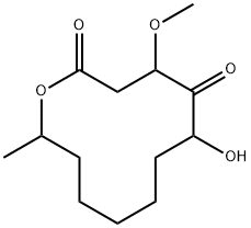 Oxacyclododecane-2,5-dione, 6-hydroxy-4-methoxy-12-methyl- Structural