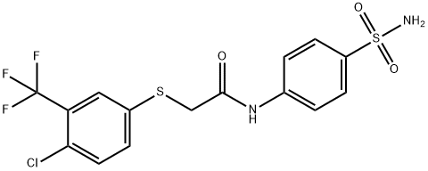 Acetamide, N-[4-(aminosulfonyl)phenyl]-2-[[4-chloro-3-(trifluoromethyl)phenyl]thio]- Structural
