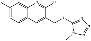 Quinoline, 2-chloro-7-methyl-3-[[(1-methyl-1H-tetrazol-5-yl)thio]methyl]- Structural