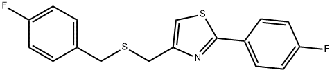Thiazole, 2-(4-fluorophenyl)-4-[[[(4-fluorophenyl)methyl]thio]methyl]- Structural