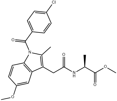 Alanine, N-[[1-(4-chlorobenzoyl)-5-methoxy-2-methyl-1H-indol-3-yl]acetyl]-, methyl ester (9CI) Structural