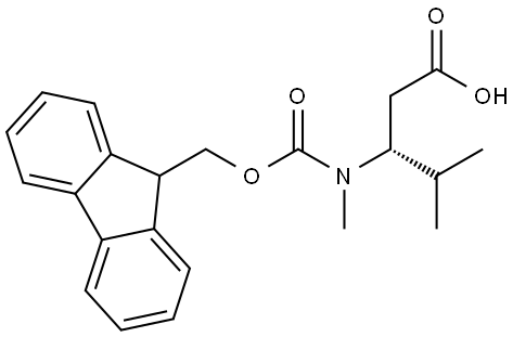 Fmoc-(R)-4-methyl-3-(methylamino)pentanoicacid Structural