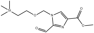 methyl 2-formyl-1-((2-(trimethylsilyl)-ethoxy)-methyl)-1H-imidazole-4-carboxylate Structural
