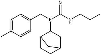 Urea, N-bicyclo[2.2.1]hept-2-yl-N-[(4-methylphenyl)methyl]-N'-propyl- Structural