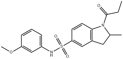 N-(3-methoxyphenyl)-2-methyl-1-propionylindoline-5-sulfonamide