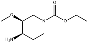 ethyl (3S,4R)-4-amino-3-methoxypiperidine-1-carboxylate Structural