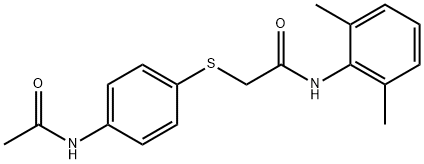 Acetamide, 2-[[4-(acetylamino)phenyl]thio]-N-(2,6-dimethylphenyl)- Structural