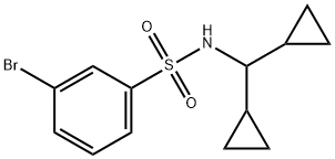 Benzenesulfonamide, 3-bromo-N-(dicyclopropylmethyl)- Structural