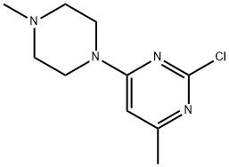 Pyrimidine, 2-chloro-4-methyl-6-(4-methyl-1-piperazinyl)- Structural