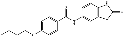Benzamide, 4-butoxy-N-(2,3-dihydro-2-oxo-1H-indol-5-yl)- Structural