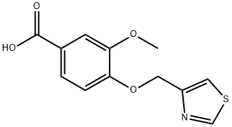 Benzoic acid, 3-methoxy-4-(4-thiazolylmethoxy)- Structural