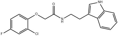 Acetamide, 2-(2-chloro-4-fluorophenoxy)-N-[2-(1H-indol-3-yl)ethyl]- Structural