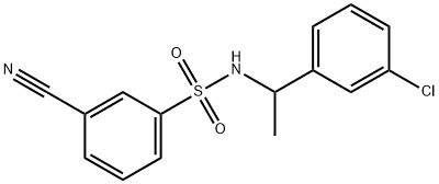 Benzenesulfonamide, N-[1-(3-chlorophenyl)ethyl]-3-cyano- Structural