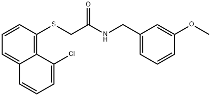 Acetamide, 2-[(8-chloro-1-naphthalenyl)thio]-N-[(3-methoxyphenyl)methyl]- Structural