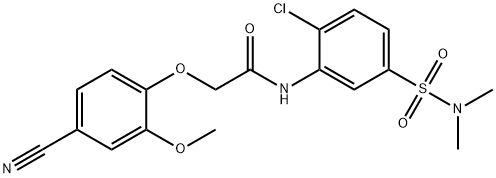 Acetamide, N-[2-chloro-5-[(dimethylamino)sulfonyl]phenyl]-2-(4-cyano-2-methoxyphenoxy)- Structural