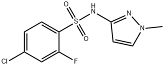 Benzenesulfonamide, 4-chloro-2-fluoro-N-(1-methyl-1H-pyrazol-3-yl)- Structural