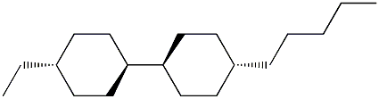 1,1'-Bicyclohexyl, 4-ethyl-4'-pentyl-, (trans,trans)- Structural