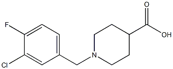 1-(3-chloro-4-fluorobenzyl)piperidine-4-carboxylic acid Structural