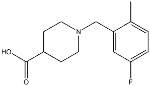 1-(5-fluoro-2-methylbenzyl)piperidine-4-carboxylic acid Structural