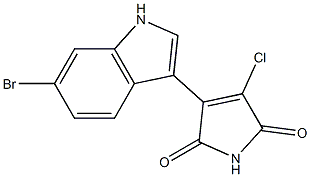 3-(6-bromo-1H-indol-3-yl)-4-chloro-1H-pyrrole-2,5-dione Structural