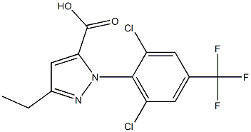 1-[2,6-DICHLORO-4-(TRIFLUOROMETHYL)PHENYL]-3-ETHYL-1H-PYRAZOLE-5-CARBOXYLICACID