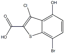 7-bromo-3-chloro-4-hydroxybenzo[b]thiophene-2-carboxylic acid Structural