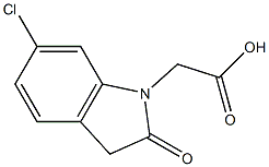 2-(6-chloro-2-oxo-2,3-dihydro-1H-indol-1-yl)acetic acid Structural