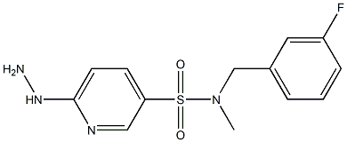 N-[(3-fluorophenyl)methyl]-6-hydrazinyl-N-methylpyridine-3-sulfonamide