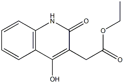 ethyl (4-hydroxy-2-oxo-1,2-dihydro-3-quinolinyl)acetate Structural