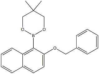 2-(2-Benzyloxynaphthalen-1-yl)-5,5-dimethyl-1,3,2-dioxaborinane Structural