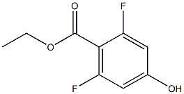 2,6-DIFLUORO-4-HYDROXYBENZOIC ACID ETHYL ESTER Structural