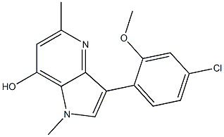 3-(4-CHLORO-2-METHOXYPHENYL)-1,5-DIMETHYL-1H-PYRROLO[3,2-B]PYRIDIN-7-OL Structural