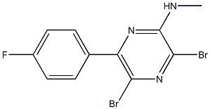 3,5-DIBROMO-6-(4-FLUOROPHENYL)-N-METHYLPYRAZIN-2-AMINE