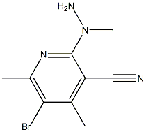 2-(1-methylhydrazinyl)-5-bromo-4,6-dimethylpyridine-3-carbonitrile