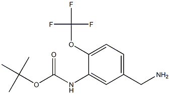 tert-butyl 5-(aminomethyl)-2-(trifluoromethoxy)phenylcarbamate Structural