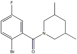 1-(2-bromo-5-fluorobenzoyl)-3,5-dimethylpiperidine