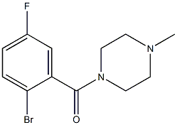 1-(2-bromo-5-fluorobenzoyl)-4-methylpiperazine Structural