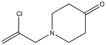 1-(2-chloroprop-2-enyl)piperidin-4-one Structural