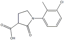 1-(3-chloro-2-methylphenyl)-2-oxopyrrolidine-3-carboxylic acid Structural