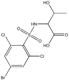 2-[(4-bromo-2,6-dichlorobenzene)sulfonamido]-3-hydroxybutanoic acid