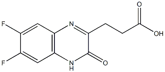 3-(6,7-difluoro-3-oxo-3,4-dihydroquinoxalin-2-yl)propanoic acid Structural