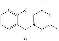 4-[(2-chloropyridin-3-yl)carbonyl]-2,6-dimethylmorpholine Structural