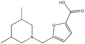 5-[(3,5-dimethylpiperidin-1-yl)methyl]furan-2-carboxylic acid Structural