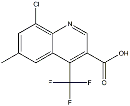 8-chloro-6-methyl-4-(trifluoromethyl)quinoline-3-carboxylic acid Structural