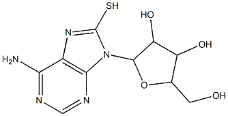 2-(6-amino-8-sulfanyl-9H-purin-9-yl)-5-(hydroxymethyl)tetrahydro-3,4-furandiol Structural