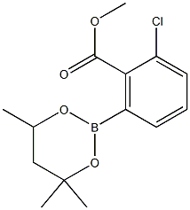 Methyl 2-chloro-6-(4,4,6-trimethyl-1,3,2-dioxaborinan-2-yl)benzoate Structural