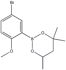 2-(5-Bromo-2-methoxyphenyl)-4,4,6-trimethyl-1,3,2-dioxaborinane Structural