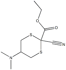 2-Cyano-5-(dimethylamino)-1,3-dithiane-2-carboxylic acid ethyl ester Structural