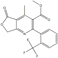 2-[2-(Trifluoromethyl)phenyl]-4-methyl-5,7-dihydro-5-oxofuro[3,4-b]pyridine-3-carboxylic acid methyl ester Structural